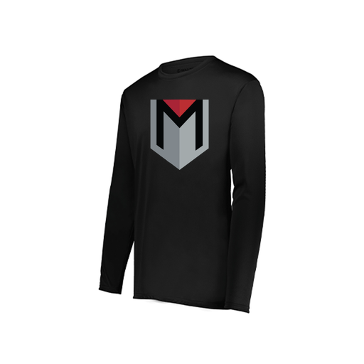 [222822.080.XS-LOGO3] Men's LS Smooth Sport Shirt (Adult XS, Black, Logo 3)