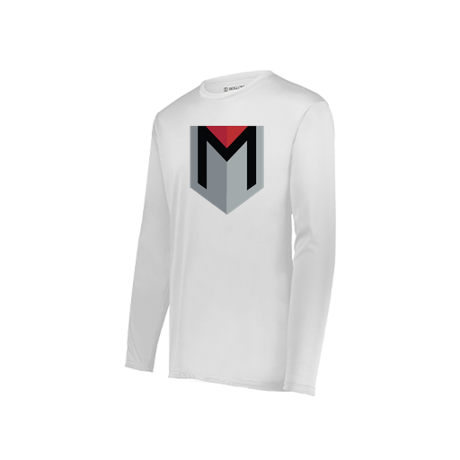 [222822.005.XS-LOGO3] Men's LS Smooth Sport Shirt (Adult XS, White, Logo 3)