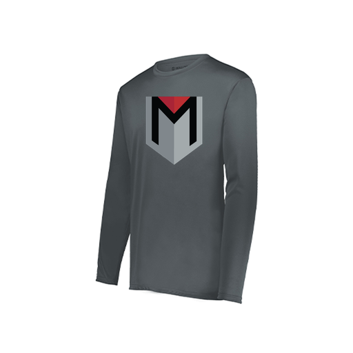 [222822.059.XS-LOGO3] Men's LS Smooth Sport Shirt (Adult XS, Gray, Logo 3)