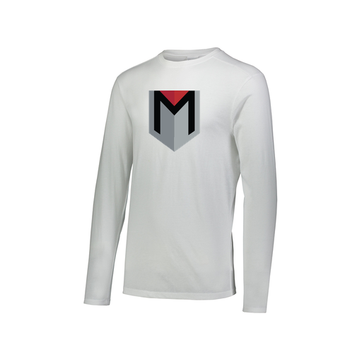 [FTLCUBWH-AXS-LOGO3] Decker Men's Tri-Blend T-Shirt - Long Sleeve (Adult XS, White, Logo 3)