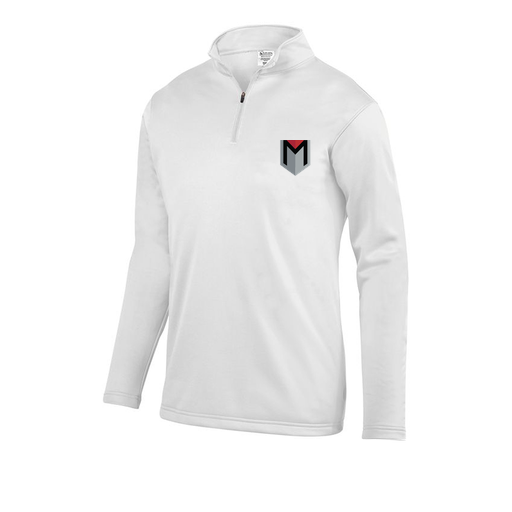 [FOLQFFWH-AS-LOGO3] Decker Men's FlexFleece 1/4 Zip (Adult S, White, Logo 3)