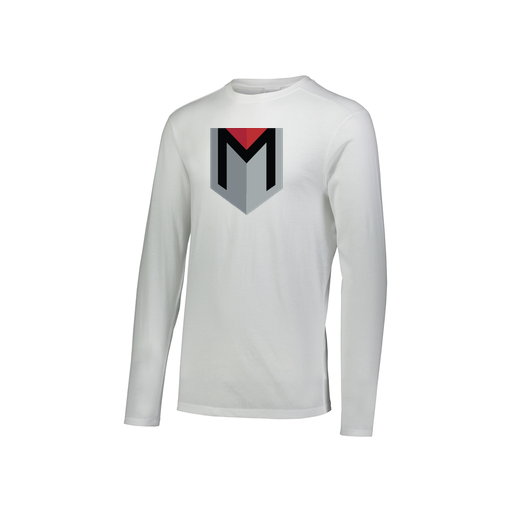 [FTLCUBWH-YS-LOGO3] Decker Youth Tri-Blend T-Shirt - Long Sleeve (Youth S, White, Logo 3)