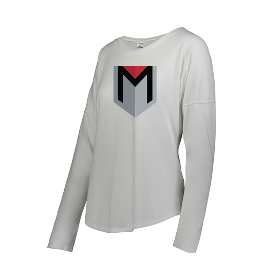 [FTLCUBWH-FAS-LOGO3] Decker Women's Tri-Blend T-Shirt - Long Sleeve (Female Adult S, White, Logo 3)