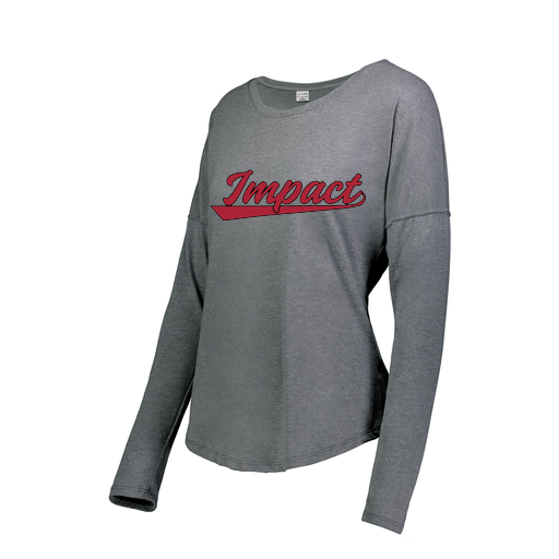 [FTLCUBGY-FAS-LOGO1] Decker Women's Tri-Blend T-Shirt - Long Sleeve (Female Adult S, Gray, Logo 1)